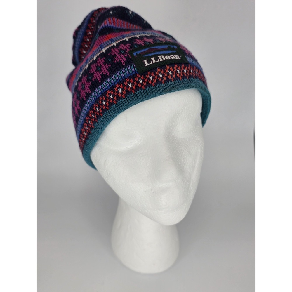 Vintage L.L. Bean SWIX Ski Hat Multicolor Wool Acrylic Outerwear Snow Beanie Hat